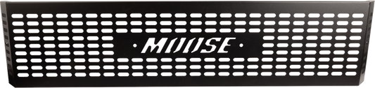 MOOSE OFFROAD tailgate extension for Can-Am Defender shown attached, made of durable metal with a rugged finish.