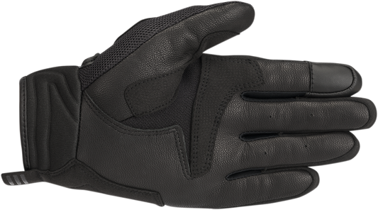 Alpinestars Atom black motorcycle gloves in 3XL size with protective padding and adjustable wrist strap.