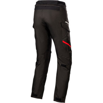 Black Alpinestars Honda Andes v3 Drystar® motorcycle pants with reinforced panels, size small, designed for riding comfort and protection.