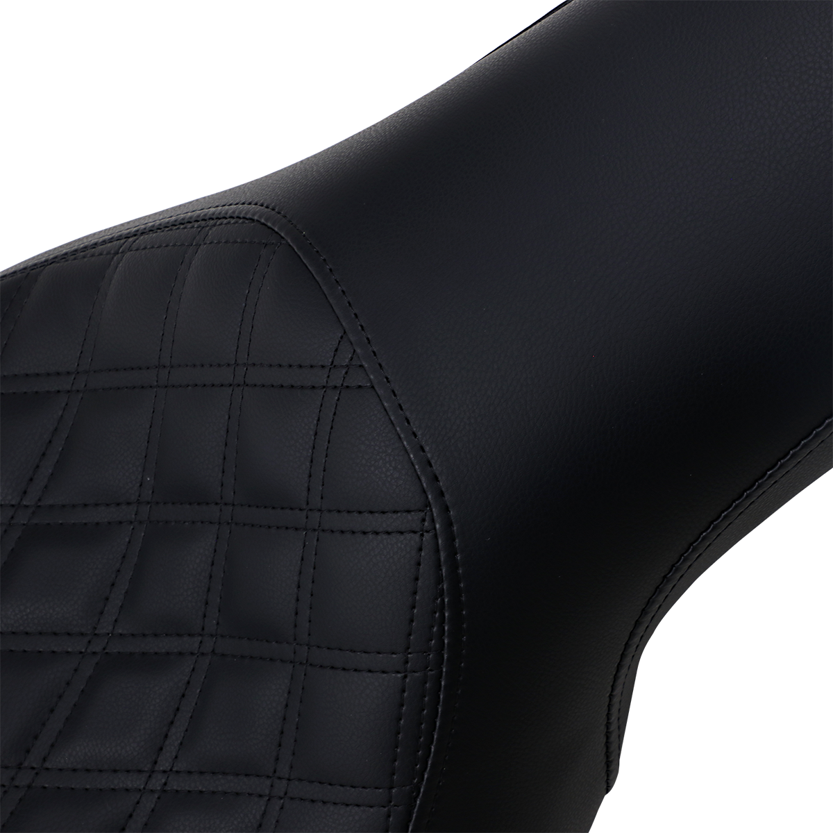 Black SADDLEMEN Profiler motorcycle seat with front lattice and smooth rear section, designed for comfortable riding.