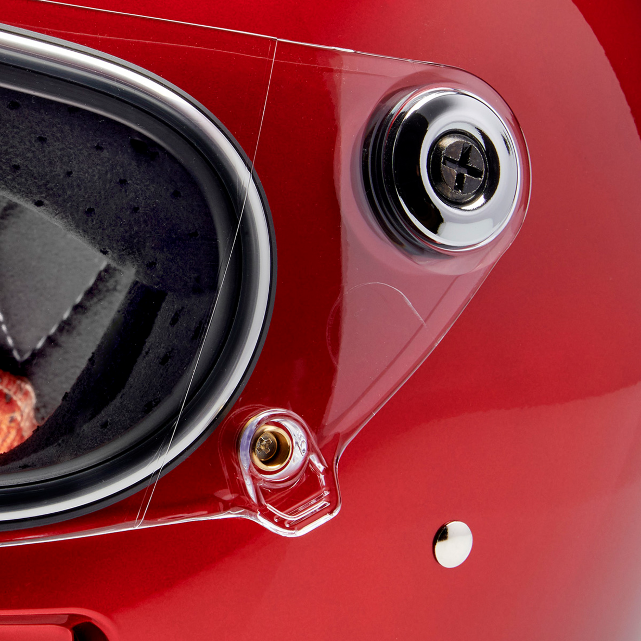 BILTWELL Gringo SV helmet in metallic cherry red with medium size, featuring a glossy finish and aerodynamic design.