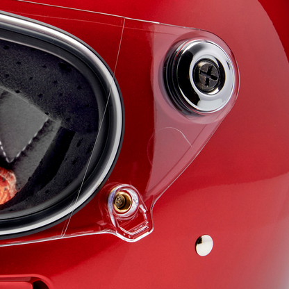 BILTWELL Gringo SV helmet in metallic cherry red with medium size, featuring a glossy finish and aerodynamic design.
