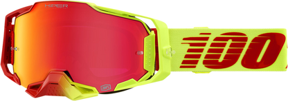 100% Armega Goggles - Solaris - HiPER Red Mirror 50003-00003 - Howling Moto