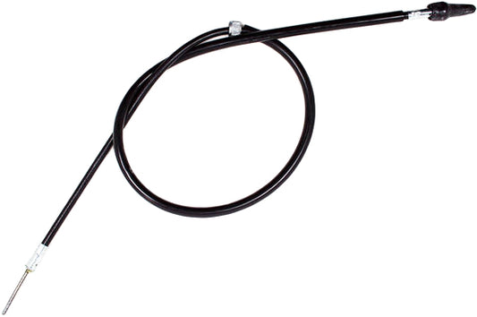 Motion Pro OEM-Grade black vinyl speedo cable 05-0106, durable motorcycle speedometer cable with secure fittings and shielding.