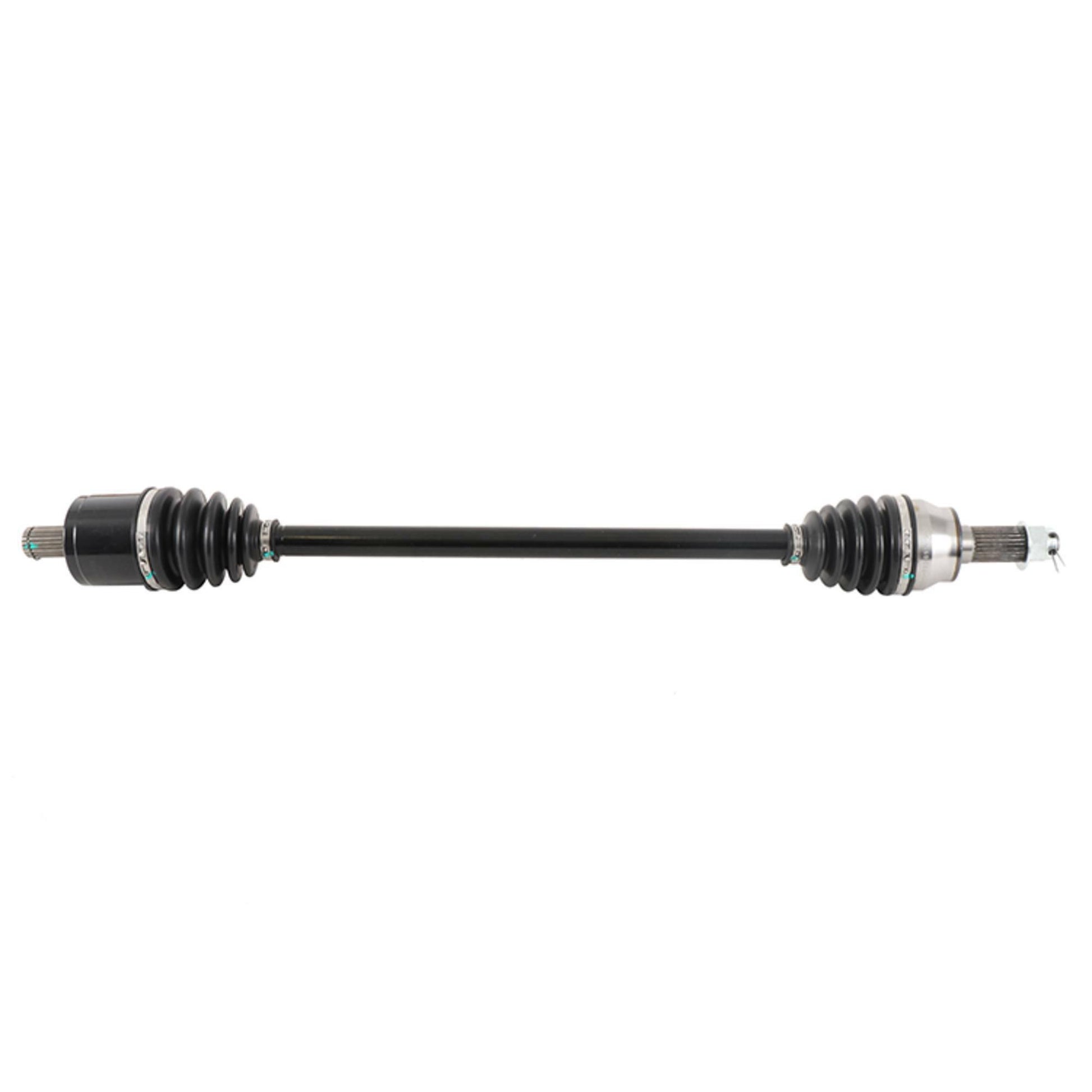 ALL BALLS premium CV axle for optimal performance and durability, shown with metal components and rubber boots.