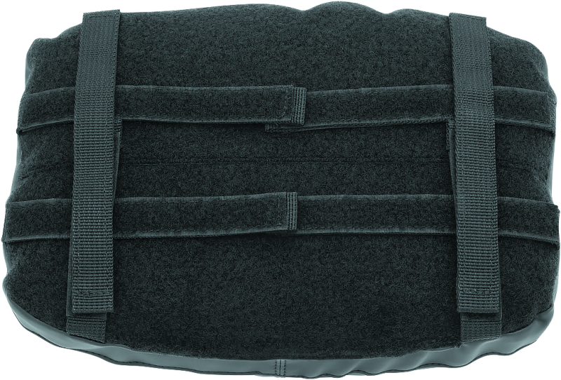 Kuryakyn removable luggage backrest pad attached to motorcycle seat, designed for XKursion and Momentum seats for comfortable riding support.