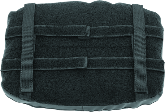 Kuryakyn removable luggage backrest pad attached to motorcycle seat, designed for XKursion and Momentum seats for comfortable riding support.