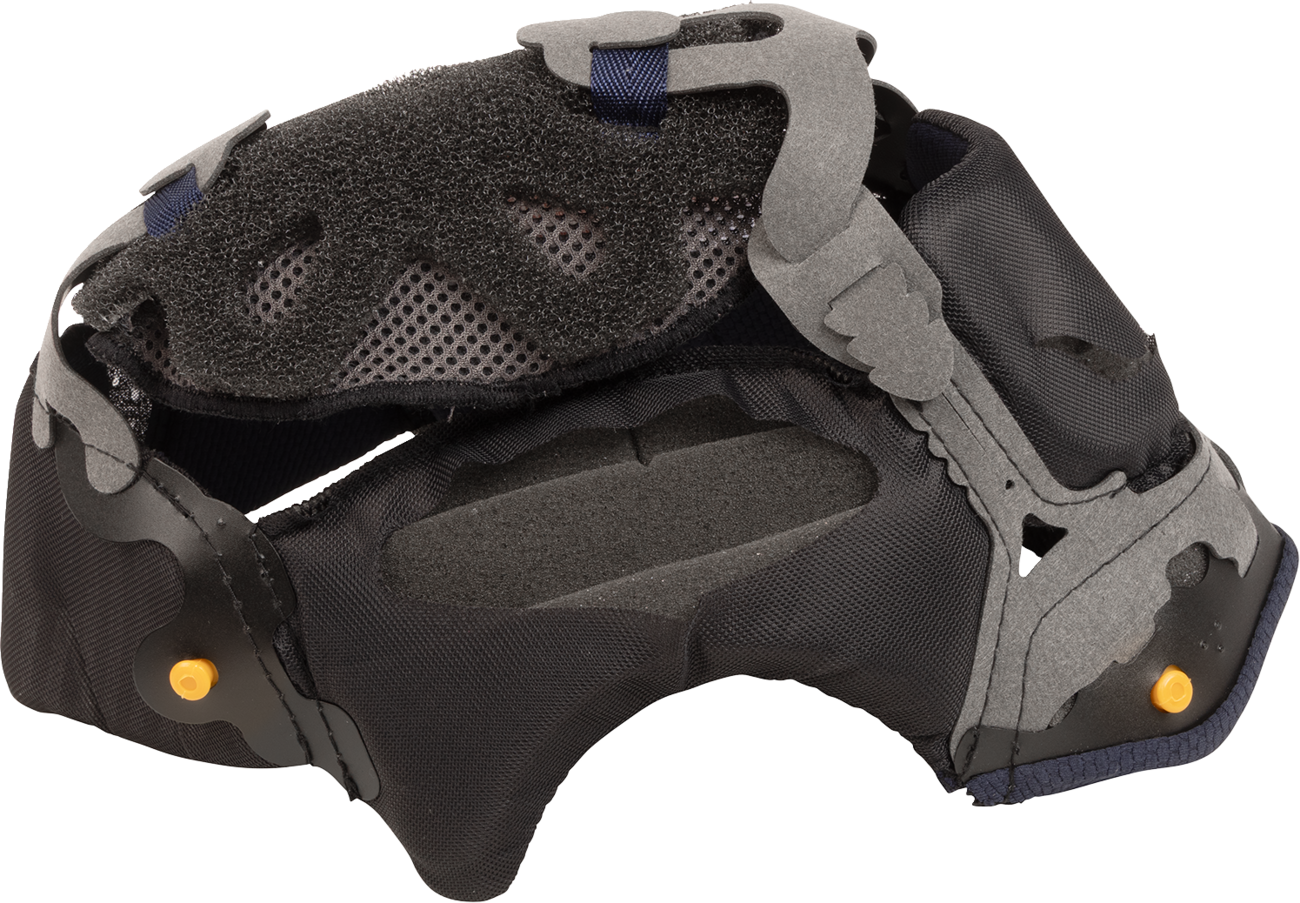 ARAÏ HELMETS XD-5 interior pad with 10mm replacement liner showing soft foam and fabric layers inside helmet interior area.