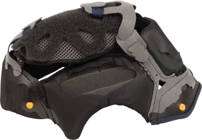 ARAÏ HELMETS XD-5 interior pad with 10mm replacement liner showing soft foam and fabric layers inside helmet interior area.