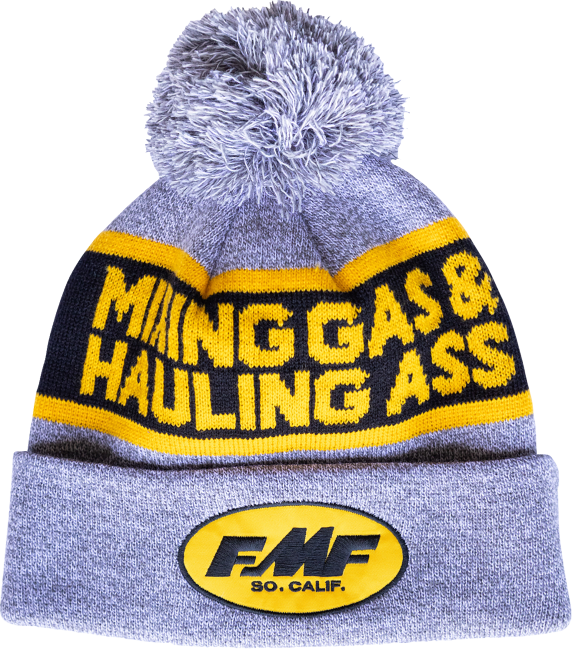 FMF Gassed Beanie in Gray with Pom by FMF, Part Number HO25191900GRY