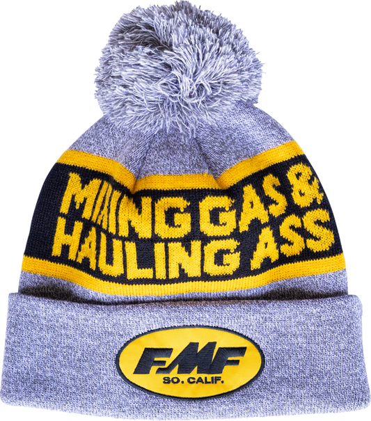 FMF Gassed Beanie in Gray with Pom by FMF, Part Number HO25191900GRY