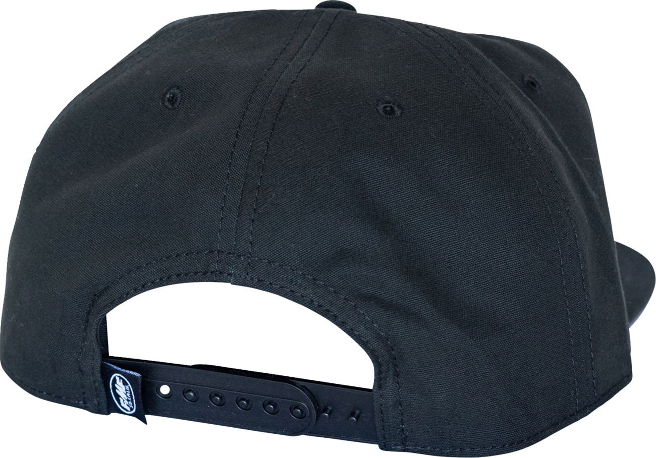 FMF Coaster Hat Black HO25196900BLK - 5 Panel Snapback with Front Patch
