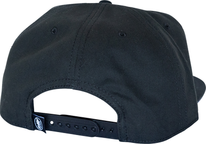 FMF Coaster Hat Black HO25196900BLK - 5 Panel Snapback with Front Patch