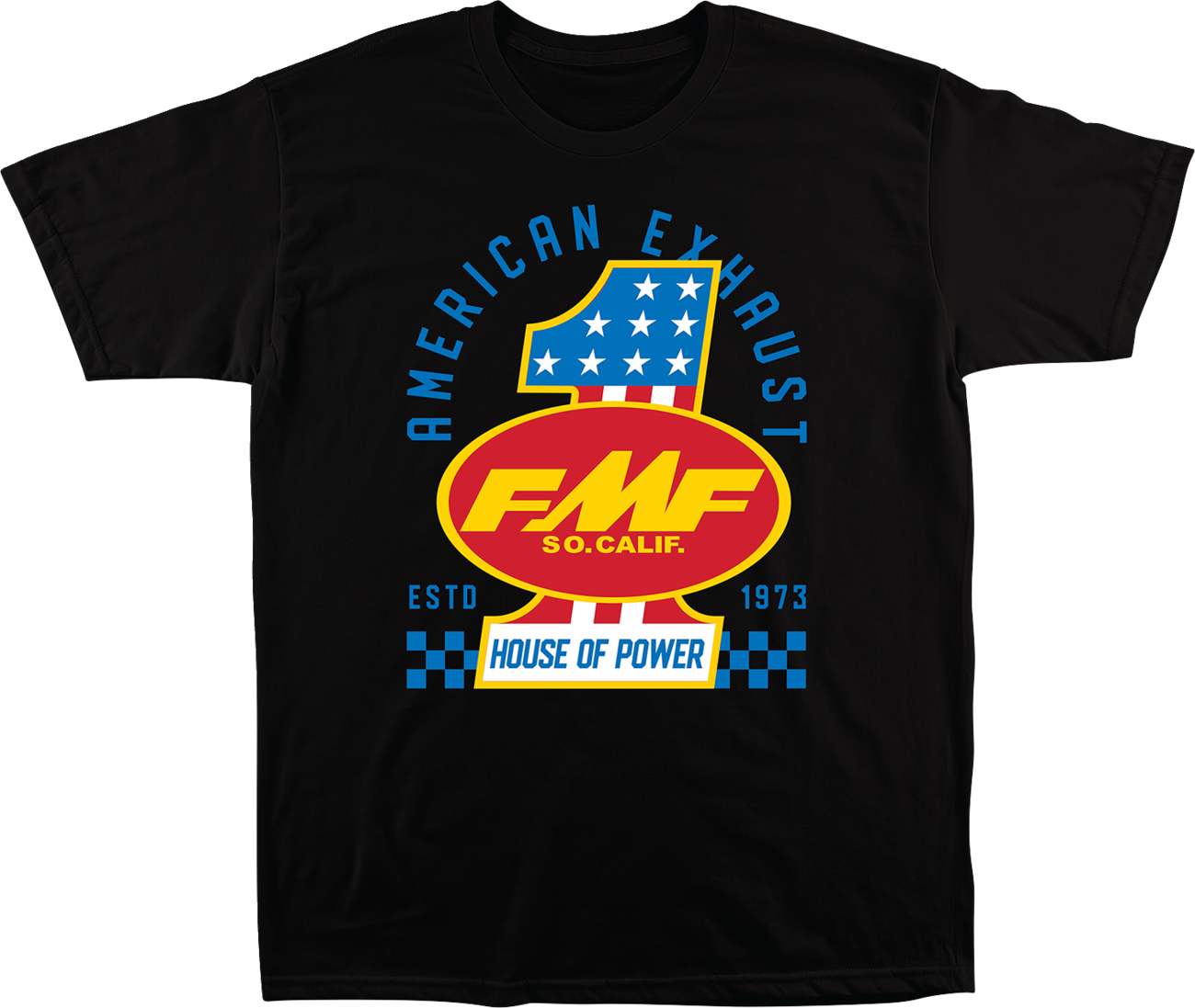Black FMF America First T-Shirt in Medium showing front design with logo and text on soft cotton fabric.