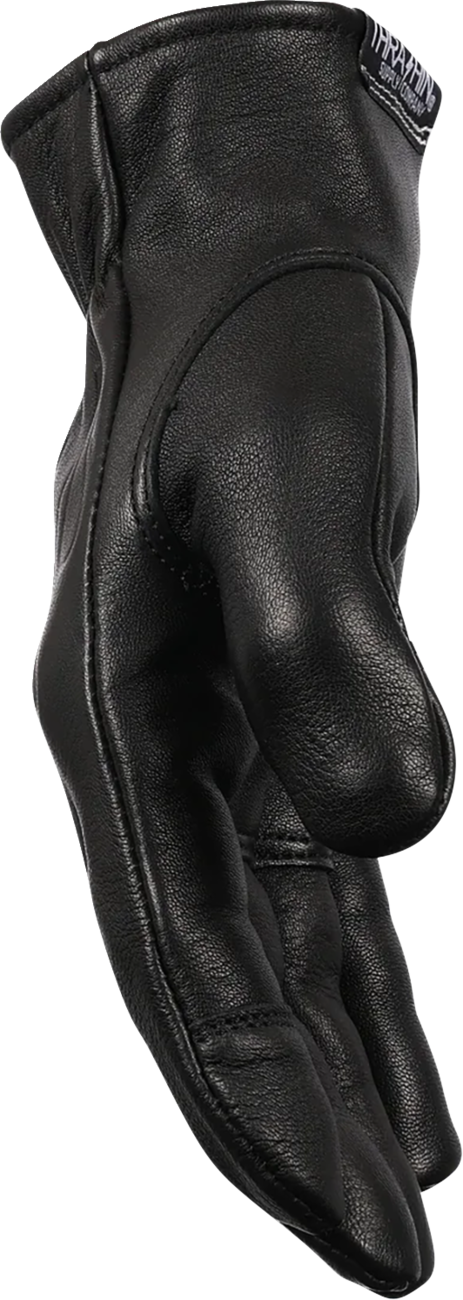 Black Roper leather gloves by THRASHIN SUPPLY CO. in XL size, featuring rugged leather construction and a classic design.