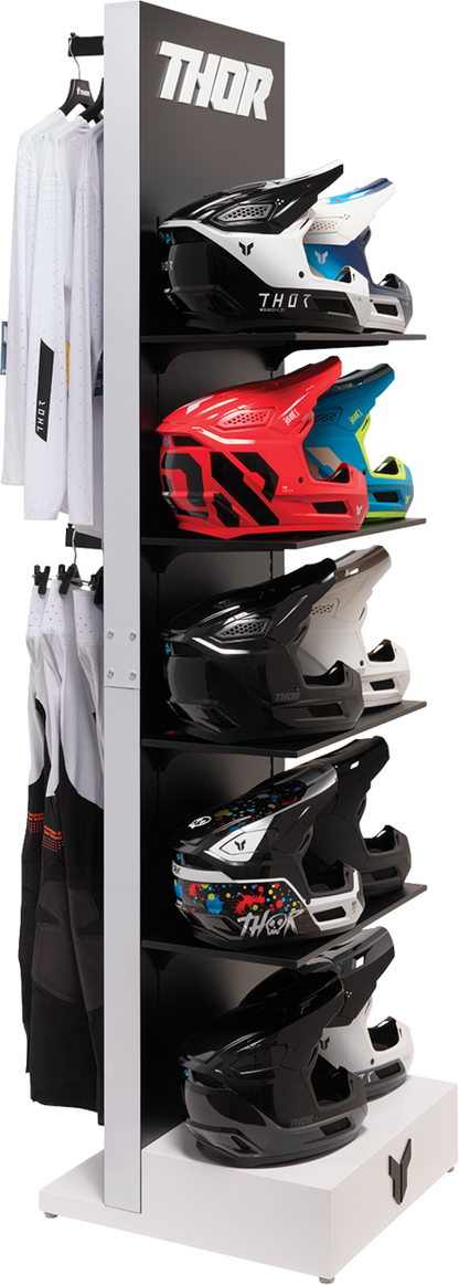 Thor MD-50-01 podium display featuring a sleek, modern design with the Thor logo and product branding on a sturdy stand.