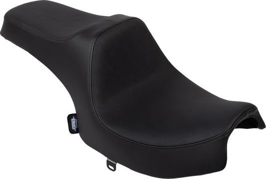 Drag Specialties Predator III seat for Challenger 2020-2025, black vinyl with smooth finish, shown from side angle.
