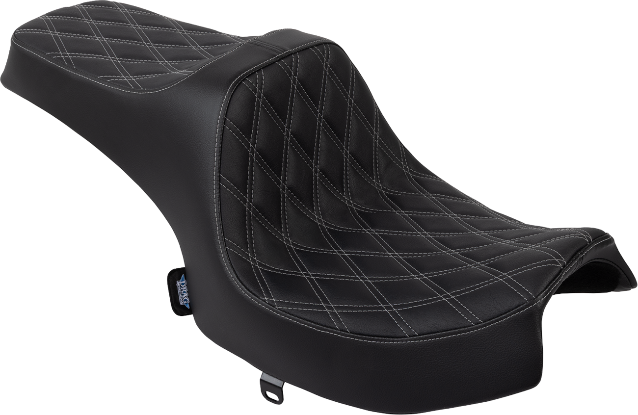 DRAG SPECIALTIES SEATS Predator III vinyl motorcycle seat with double diamond stitching for Challenger 2020-2025, part 4718C