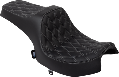 DRAG SPECIALTIES SEATS Predator III vinyl motorcycle seat with double diamond stitching for Challenger 2020-2025, part 4718C