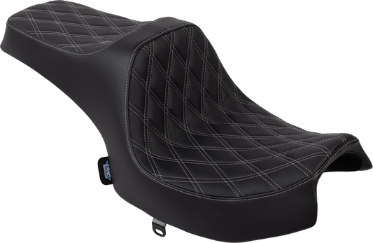 DRAG SPECIALTIES SEATS Predator III vinyl motorcycle seat with double diamond stitching for Challenger 2020-2025, part 4718C