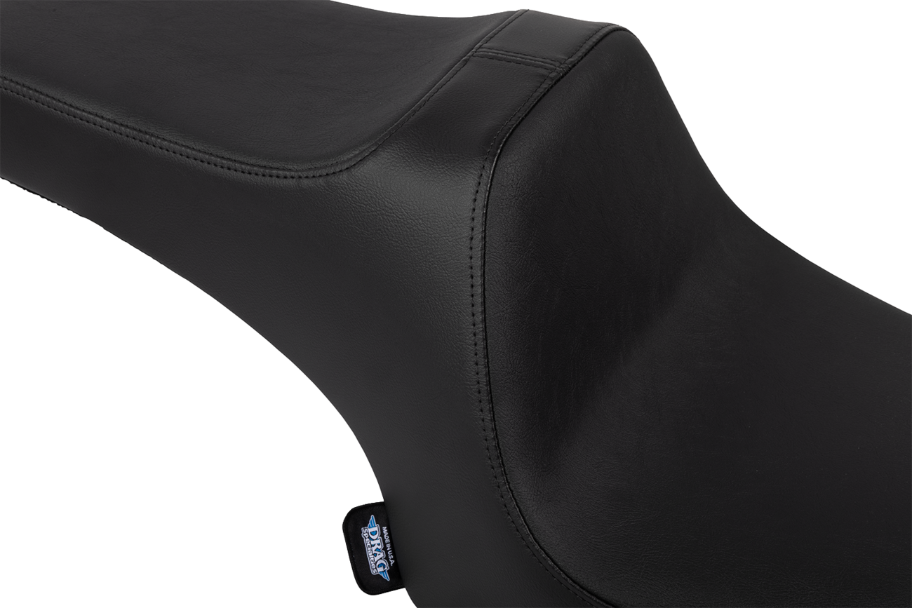 Black vinyl Drag Specialties Predator III seat for Challenger 2020-2025, smooth finish, contoured motorcycle seat.