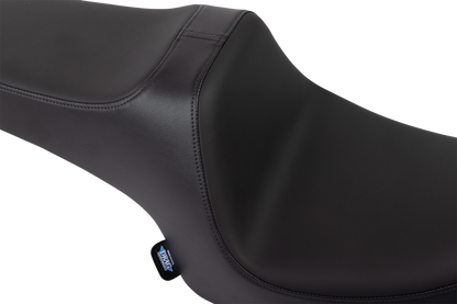 Drag Specialties Predator III motorcycle seat for Challenger 2020-2025, solar leather with smooth finish, part 4718E.