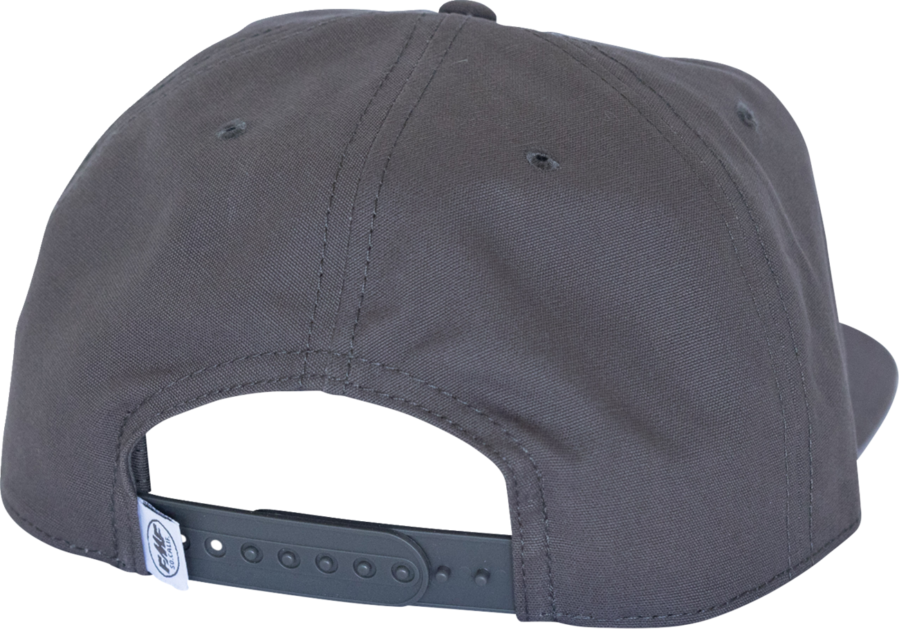 FMF Coaster Hat Charcoal HO25196900CHR - 5 Panel Snapback with Front Patch and Woven Label