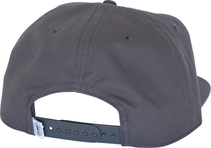 FMF Coaster Hat Charcoal HO25196900CHR - 5 Panel Snapback with Front Patch and Woven Label