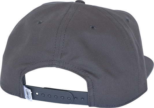 FMF Coaster Hat Charcoal HO25196900CHR - 5 Panel Snapback with Front Patch and Woven Label