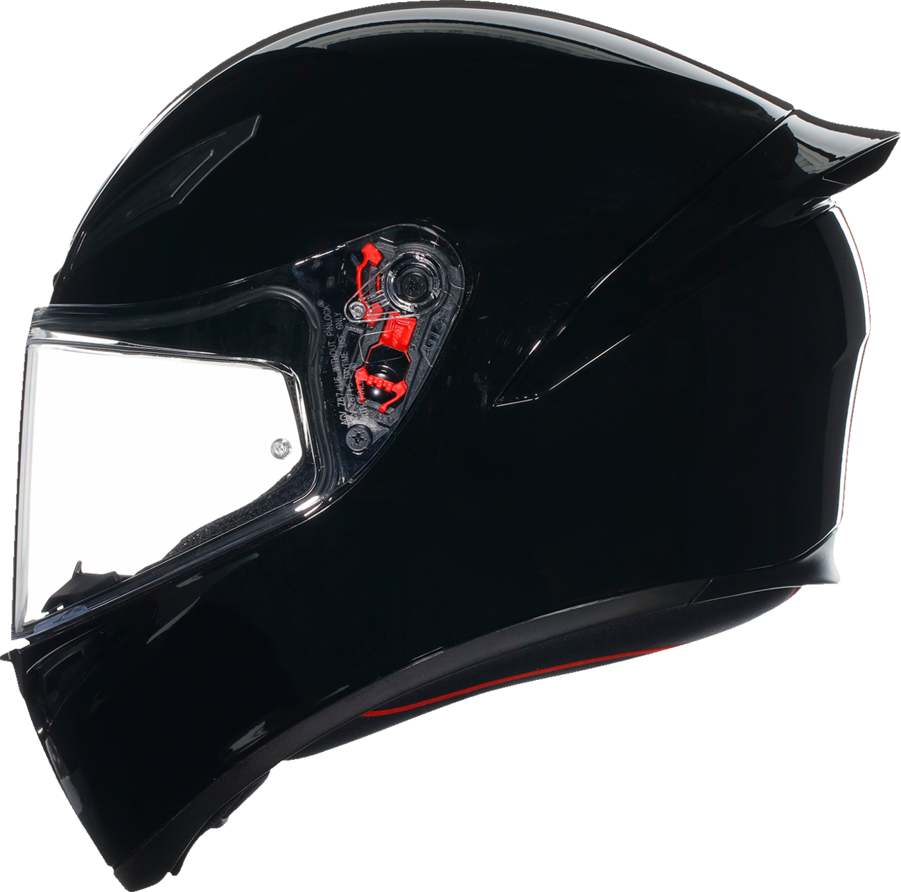 Black AGV K1 S motorcycle helmet in XL with ventilation, double D retention, and Pinlock® system visible from the front.