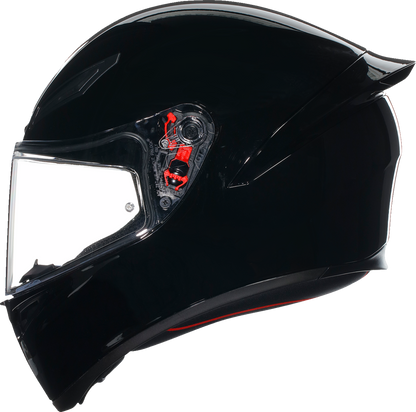 Black AGV K1 S motorcycle helmet in XL with ventilation, double D retention, and Pinlock® system visible from the front.