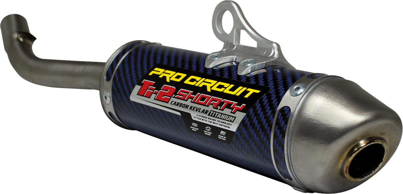 Pro Circuit Ti-2 Silencer for Yamaha YZ 125 motorcycle, showing the lightweight titanium exhaust component.