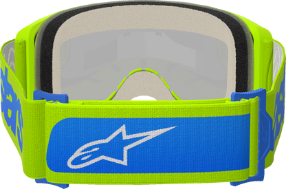 ALPINESTARS GOGGLES, Alpinestars GOGGLES Vision 5 Blaze Yellow/Blue with Blue Mirror Lens - Part 5102125-5007