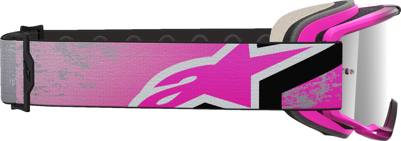 ALPINESTARS GOGGLES, Alpinestars GOGGLES Vision 5 Lahnd Iron/Pink with Silver Mirror Lens - Part 5100626-9284