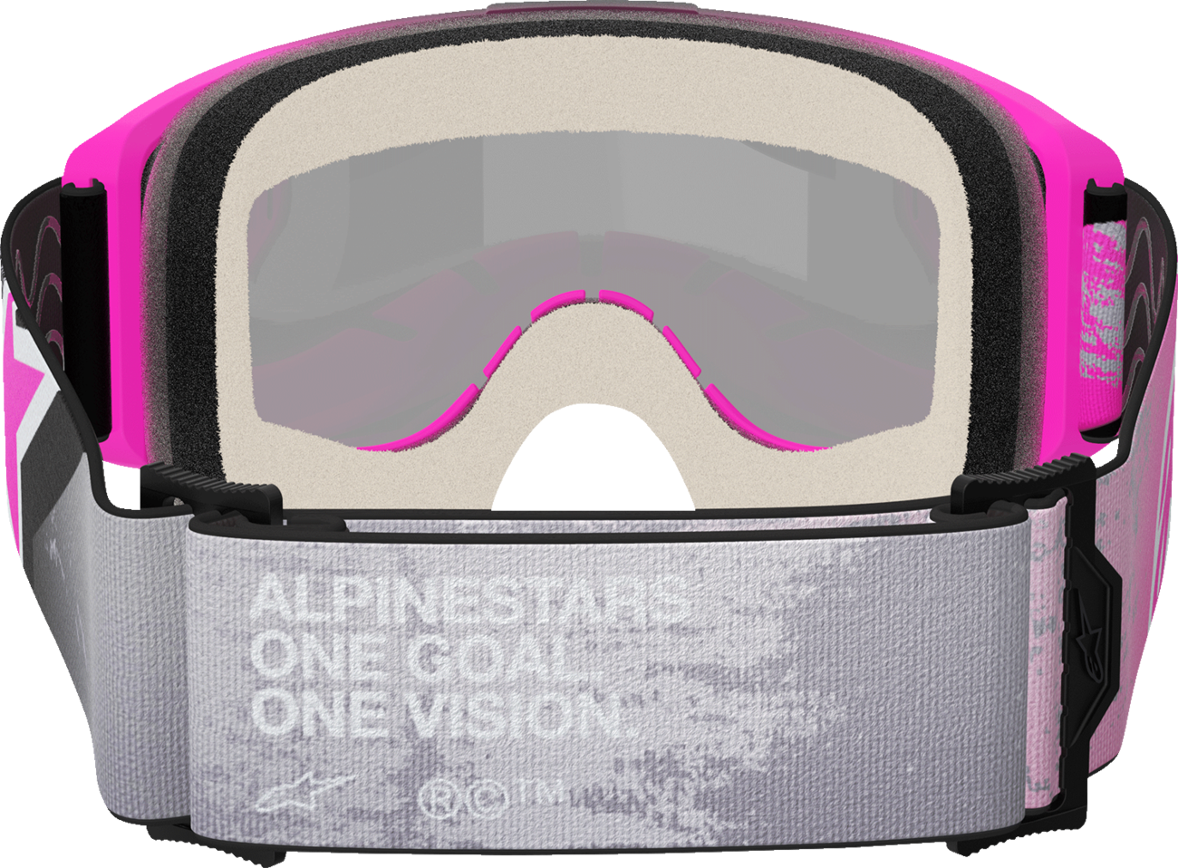 ALPINESTARS GOGGLES, Alpinestars GOGGLES Vision 5 Lahnd Iron/Pink with Silver Mirror Lens - Part 5100626-9284