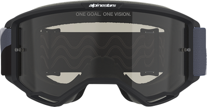 Alpinestars goggles Vision Sand in black and gray with dark gray smoked lens for motocross or off-road riding.