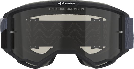 Alpinestars goggles Vision Sand in black and gray with dark gray smoked lens for motocross or off-road riding.