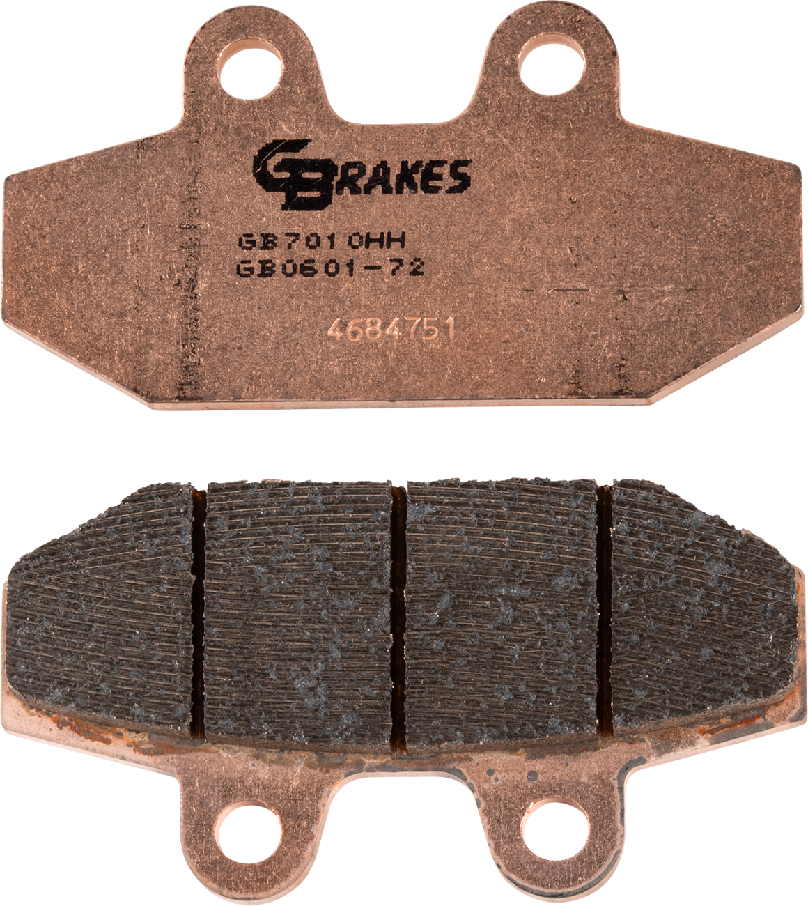 GBRAKES Rear Sintered Brake Pads GB0601-70 for Motorcycle Performance and Reliability