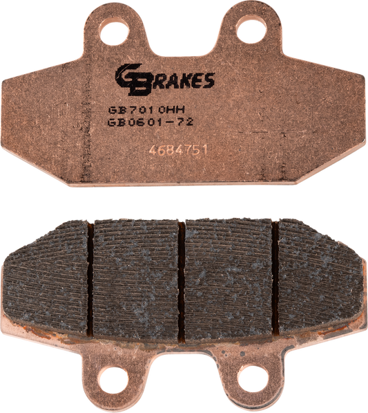 GBRAKES Rear Sintered Brake Pads GB0601-70 for Motorcycle Performance and Reliability