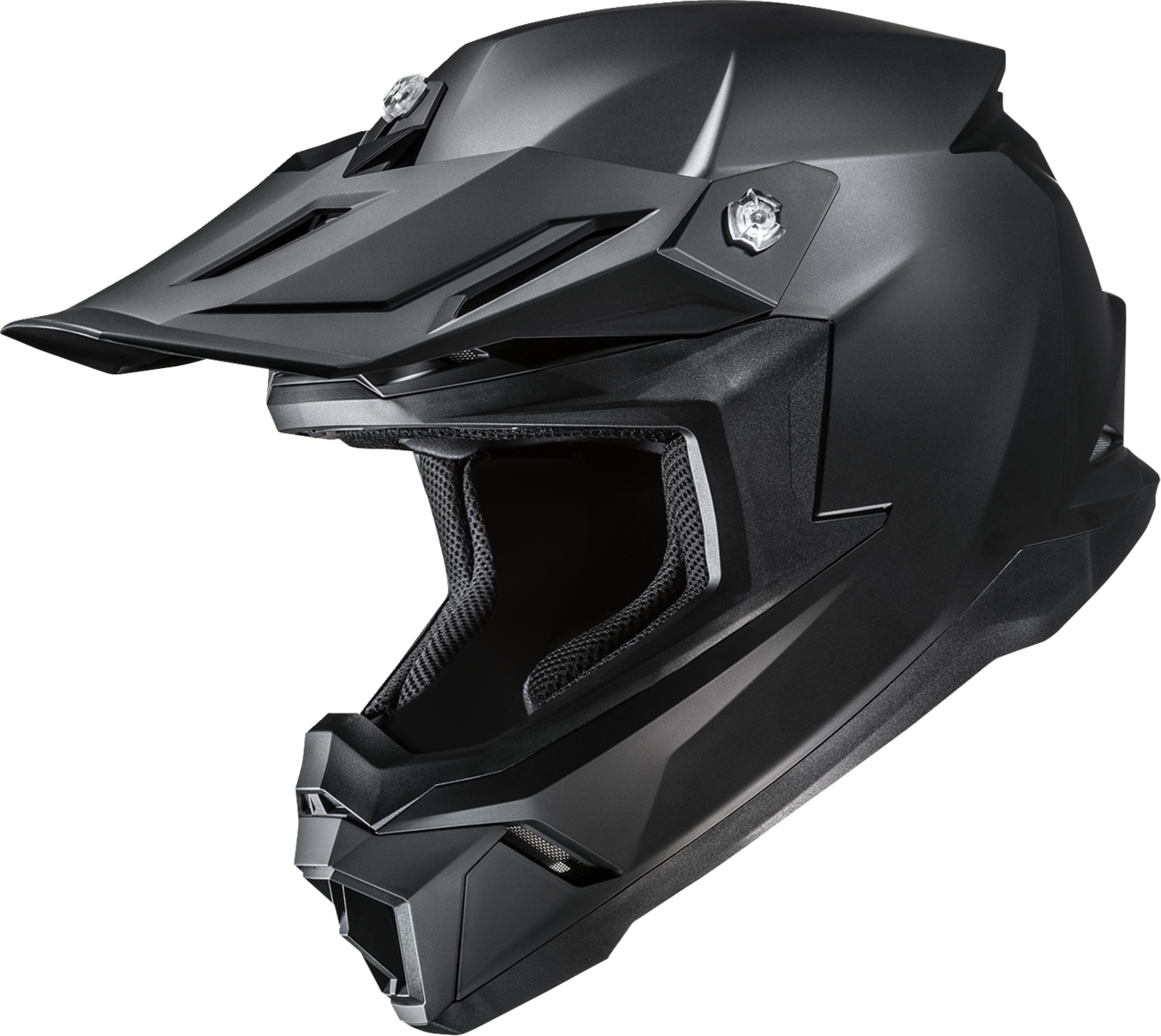 HJC C50 helmet in solid semi-flat black, small size, with sleek aerodynamic design and matte finish.