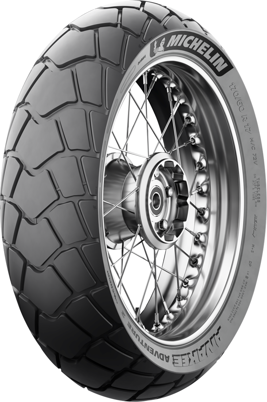 Michelin Anakee Adventure 2 rear tire with 170/60R17 size, designed for versatile road and trail performance.