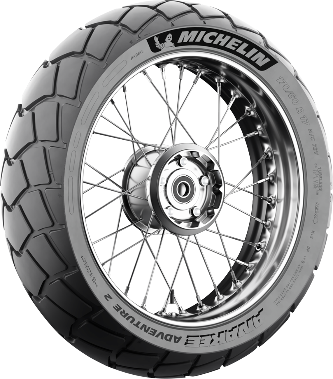 MICHELIN Anakee Adventure 2 rear tire, 170/60R17, designed for versatile road and trail performance.