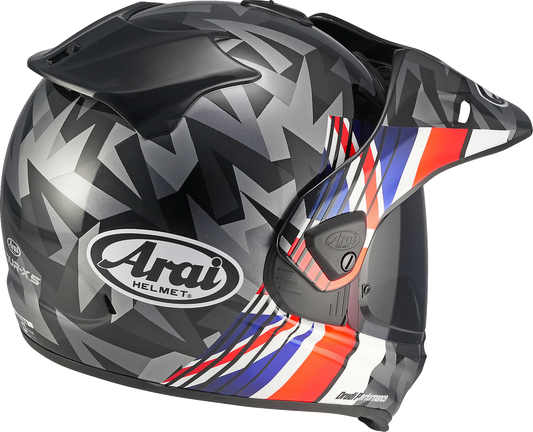 Arai XD-5 motorcycle helmet in Large, featuring advanced safety and comfort, with a bold helmet design and ventilation details.
