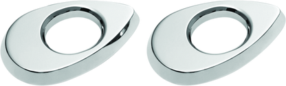 Kuryakyn Kellermann front turn signal mounts for Harley Davidson Street Glide motorcycle, shown attached to handlebars.