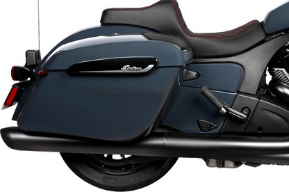 Drag Specialties Predator III 2-up seat for Indian Chieftain and Challenger motorcycles, featuring a sleek, comfortable design.