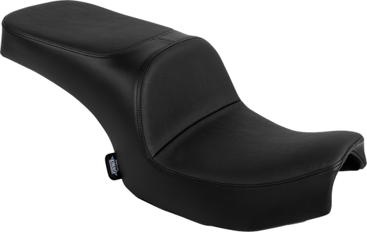 Smooth vinyl Freedom Seat for Challenger 2020-2025 and Chieftain 2025 by Drag Specialties Seats, shown from side view.