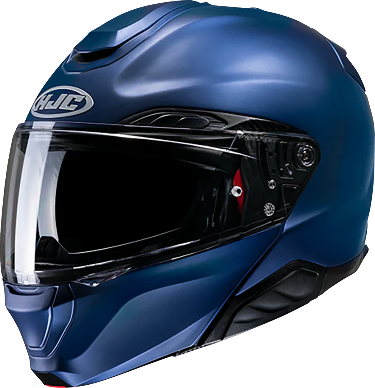 HJC RPHA 91 modular helmet in solid semi-flat metallic blue, 2X large size, with sleek aerodynamic design and secure chin strap