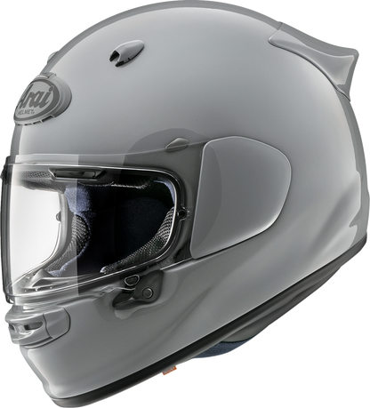 Light gray ARAI HELMETS Contour-X motorcycle helmet in medium size, featuring aerodynamic design and ventilation features.