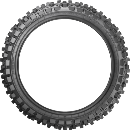 Bridgestone Battlecross X31 rear motorcycle tire, 90/100-16 size, designed for off-road dirt bike riding.
