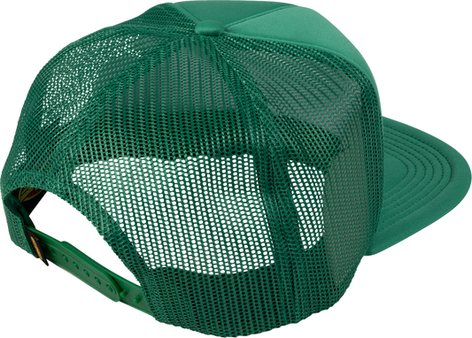 FMF Gass Hat - Green HO25T196907GR with Embroidered Logo and Trucker Style
